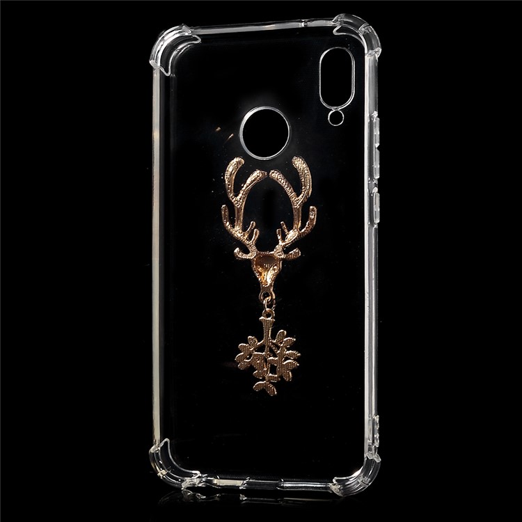 Air Cushion Shockproof TPU Cellphone Cover with Diamante Elk for Huawei P20 Lite / Nova 3e-4