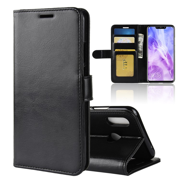 Crazy Horse Magnetic Stand Wallet Leather Mobile Phone Case for Huawei nova 3 - Black-1