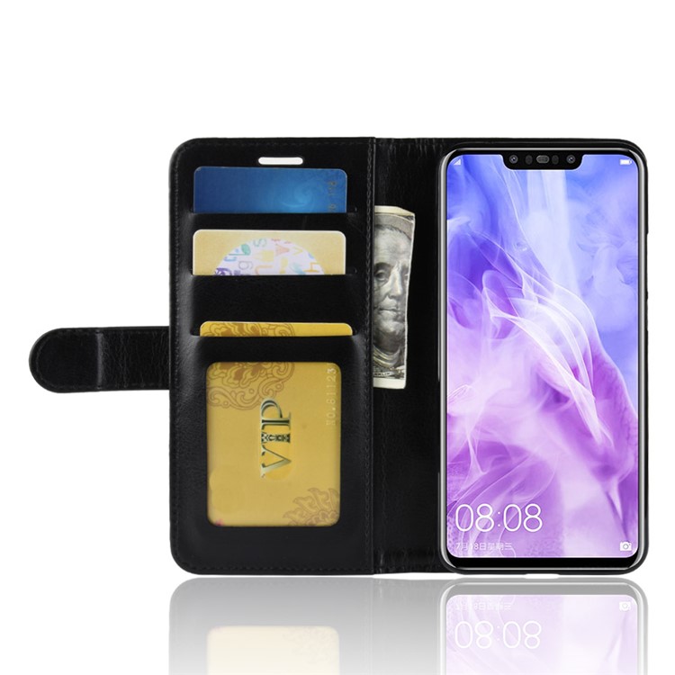 Crazy Horse Magnetic Stand Wallet Leather Mobile Phone Case for Huawei nova 3 - Black-5