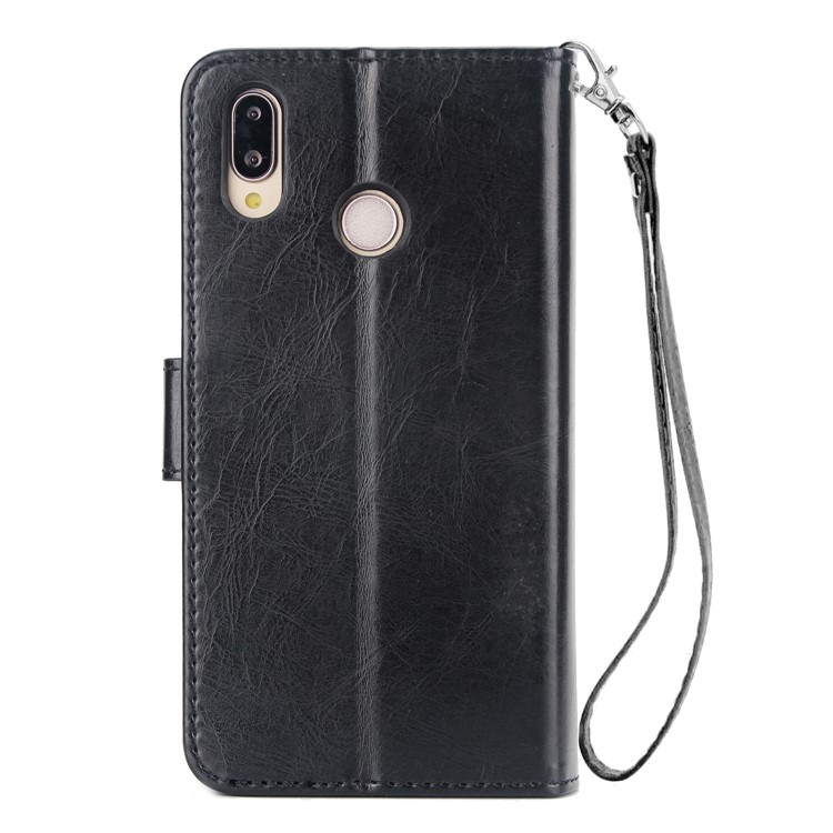 9-slot PU Leather Wallet Stand Case for Huawei P20 Lite / Nova 3e - Black-4
