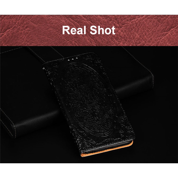 Imprinted Chinese Auspicious Dragon PU Leather Case for Huawei Y6 (2018) / Honor 7A (without Fingerprint Sensor) - Black-10