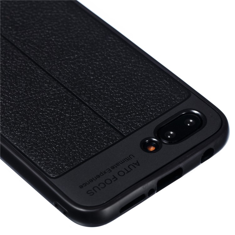 Two Pieces All-wrapped Litchi Texture TPU Case for Huawei Honor 10 - Black-4
