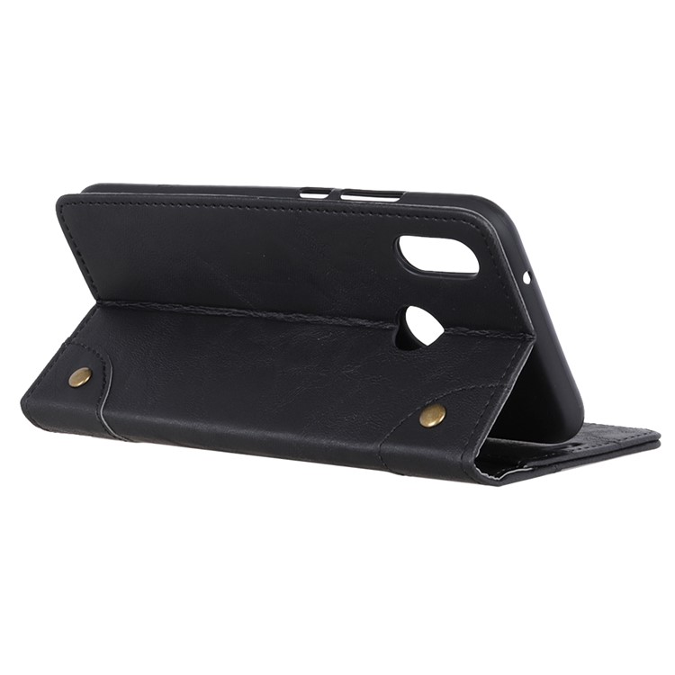 Etui Portefeuille En Cuir Style Rétro Pour Huawei P20 Lite / Nova 3e - Noir-8