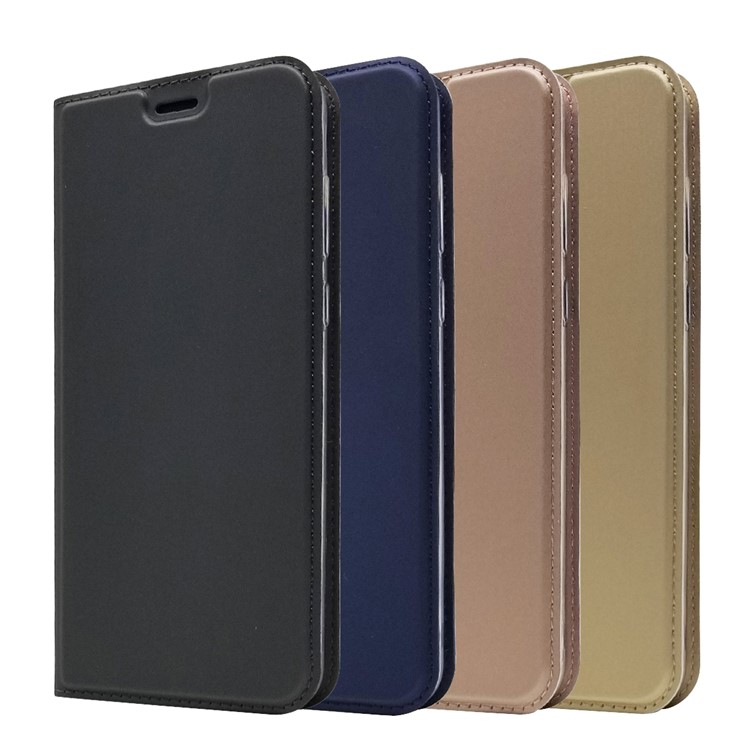 Auto-absorbed Leather Stand Case with Card Slot for Huawei Honor Play - Black-10