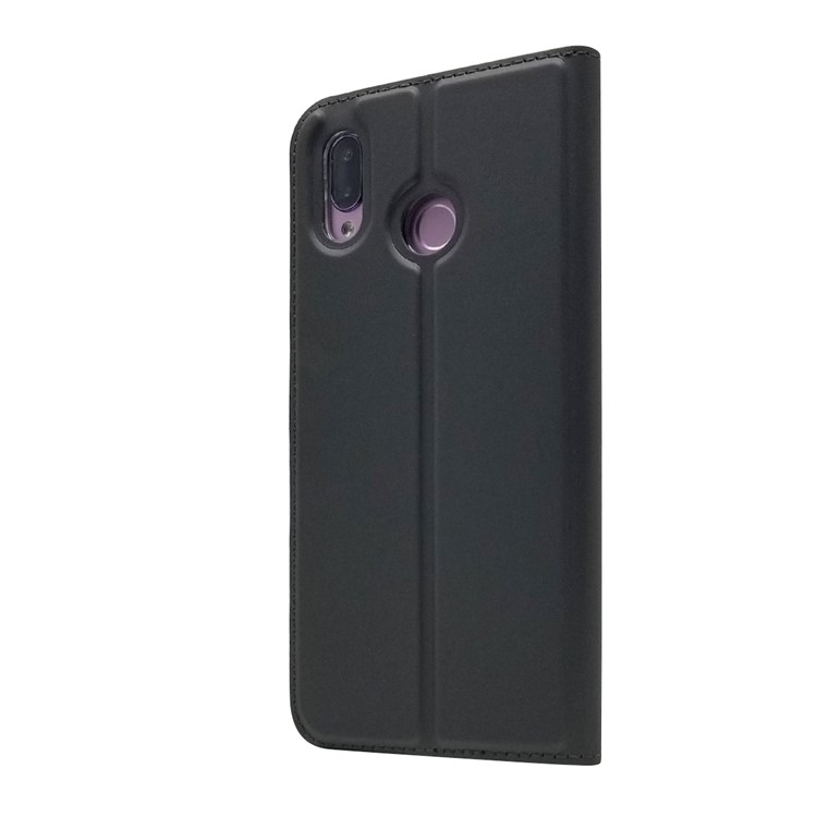 Auto-absorbed Leather Stand Case with Card Slot for Huawei Honor Play - Black-3