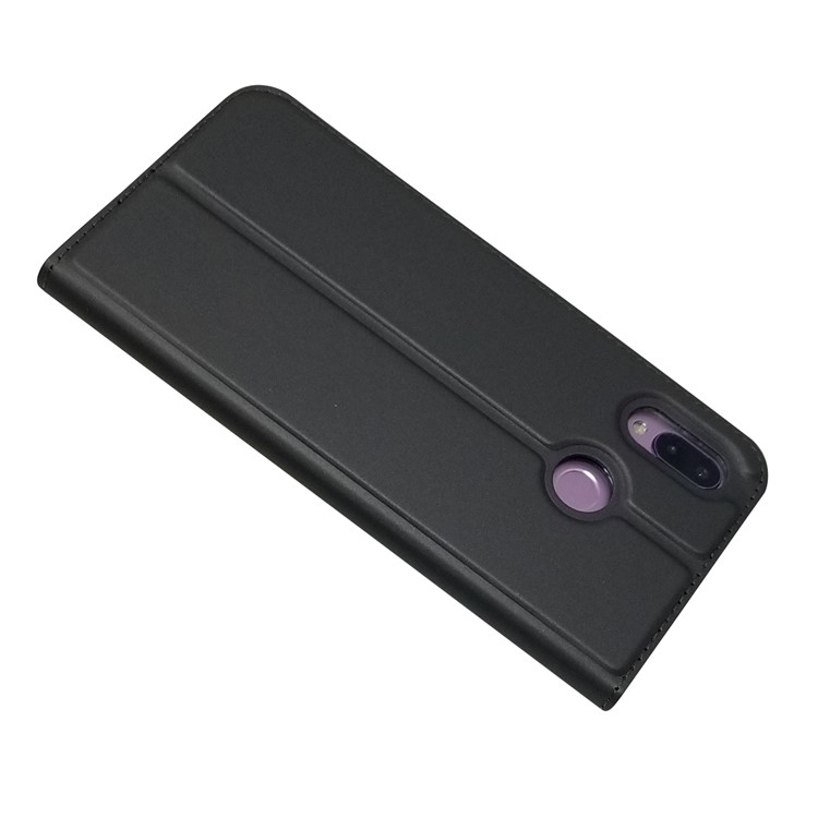 Auto-absorbed Leather Stand Case with Card Slot for Huawei Honor Play - Black-5