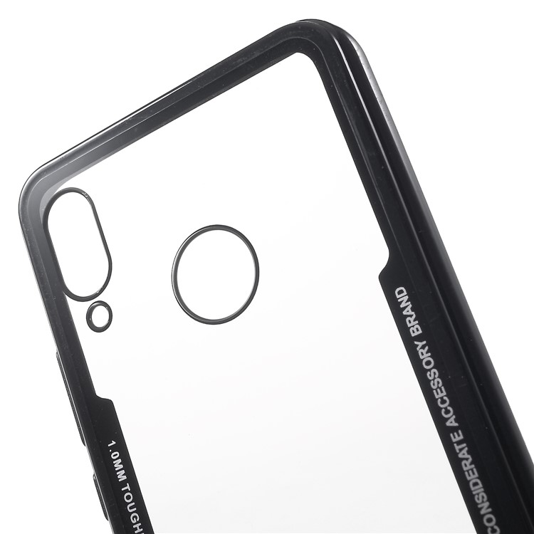 Quadro De Silicone + Acrílico De Volta Shell Móvel Híbrido Para Huawei Nova 3 - Preto-4
