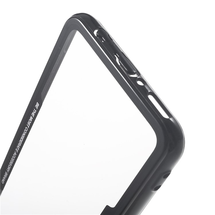 Quadro De Silicone + Acrílico De Volta Shell Móvel Híbrido Para Huawei Nova 3 - Preto-5