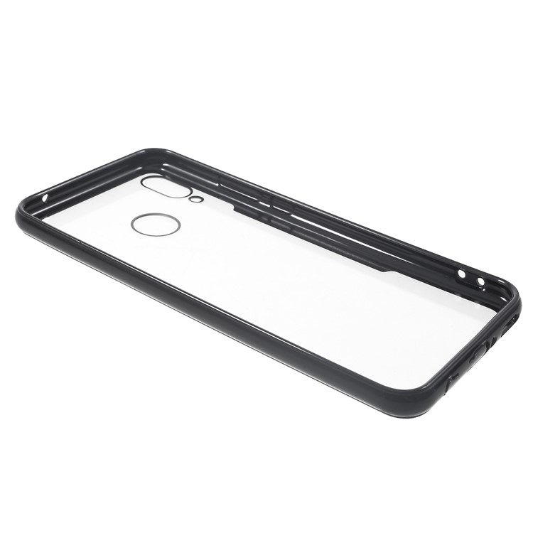 Quadro De Silicone + Acrílico De Volta Shell Móvel Híbrido Para Huawei Nova 3 - Preto-6
