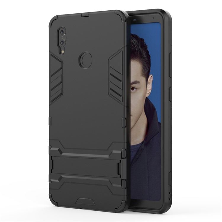 Plastic + TPU Hybrid Case with Kickstand for Huawei Honor Note 10 - Black-2