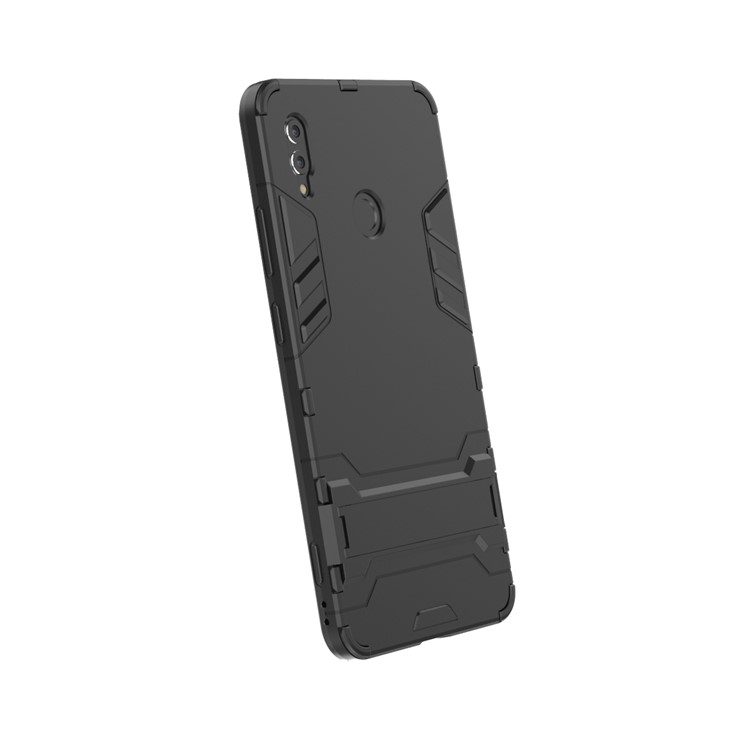 Plastic + TPU Hybrid Case with Kickstand for Huawei Honor Note 10 - Black-5