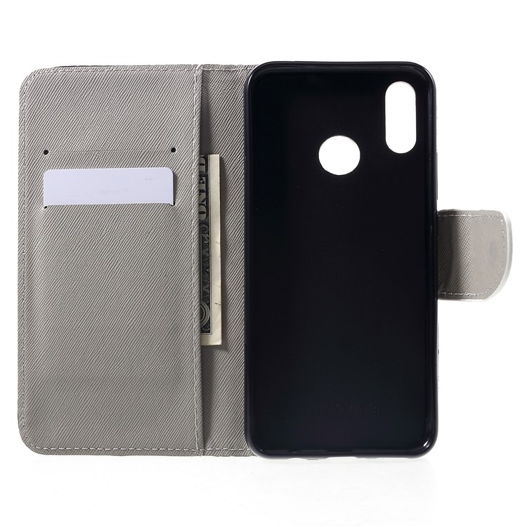 Patrón De Impresión De La Cartera Soporte Flip Funda De Cuero Para Huawei Nova 3i / P Inteligente + - Oso Enojado Y Advertencia-5