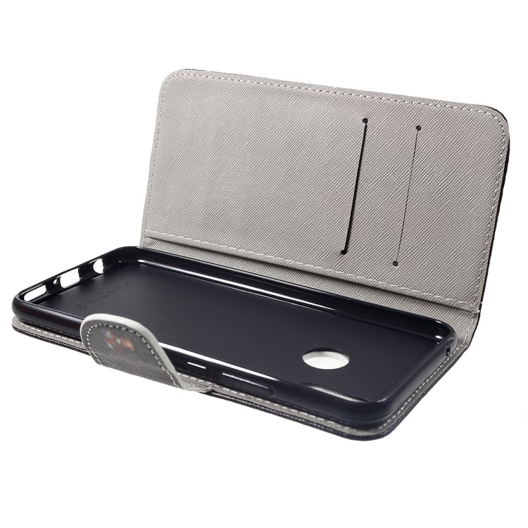 Patrón De Impresión De La Cartera Soporte Flip Funda De Cuero Para Huawei Nova 3i / P Inteligente + - Oso Enojado Y Advertencia-7