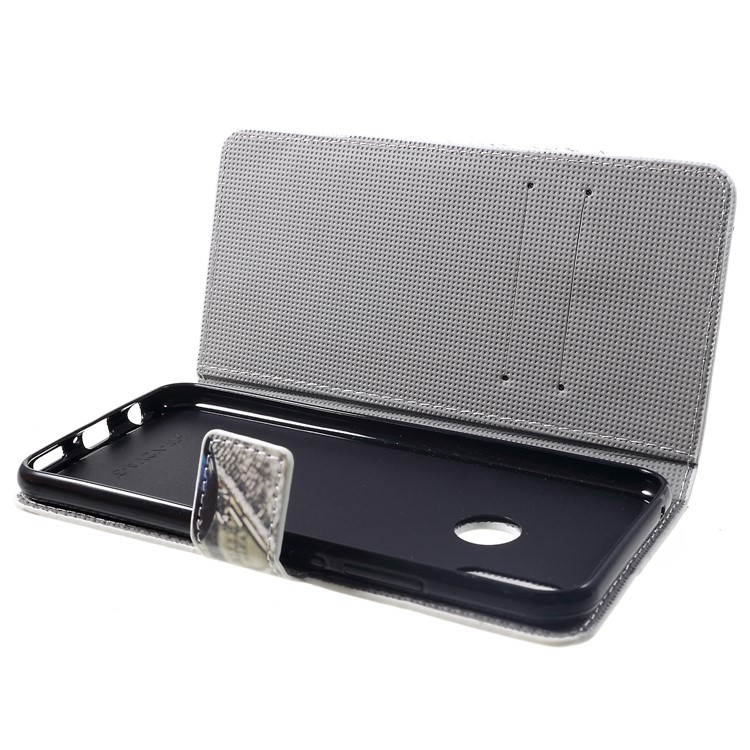 Patrón De Impresión Billetera Soporte De Cuero Funda Móvil Para Huawei Nova 3i / P Inteligente + - Mariposa Azul-5