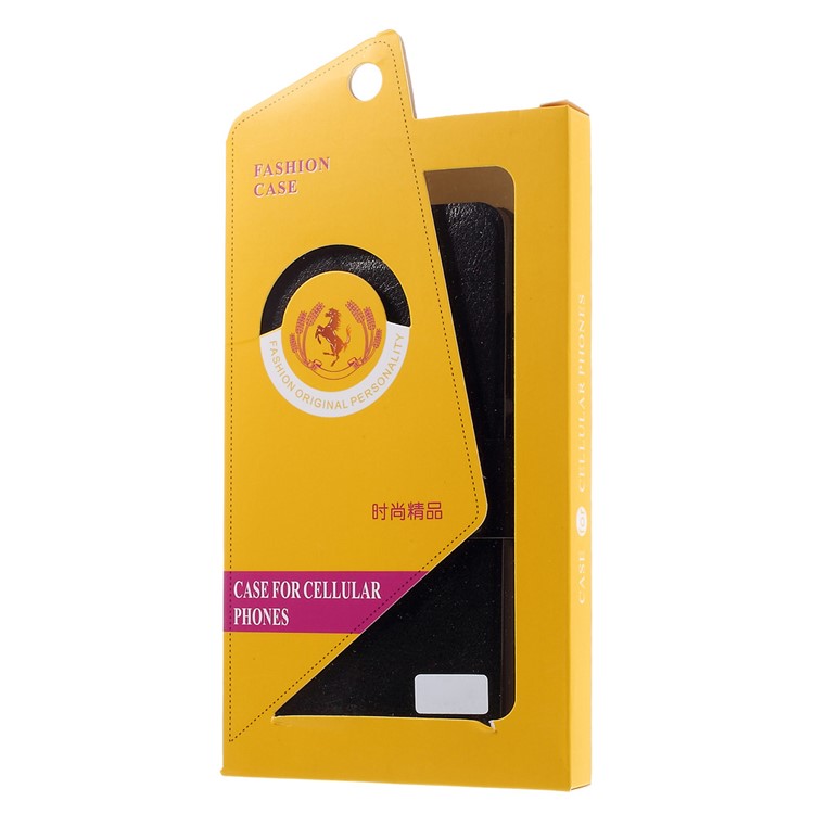 Crazy Horse Card Holder Stand Leather Case for Huawei P9 - Black-11