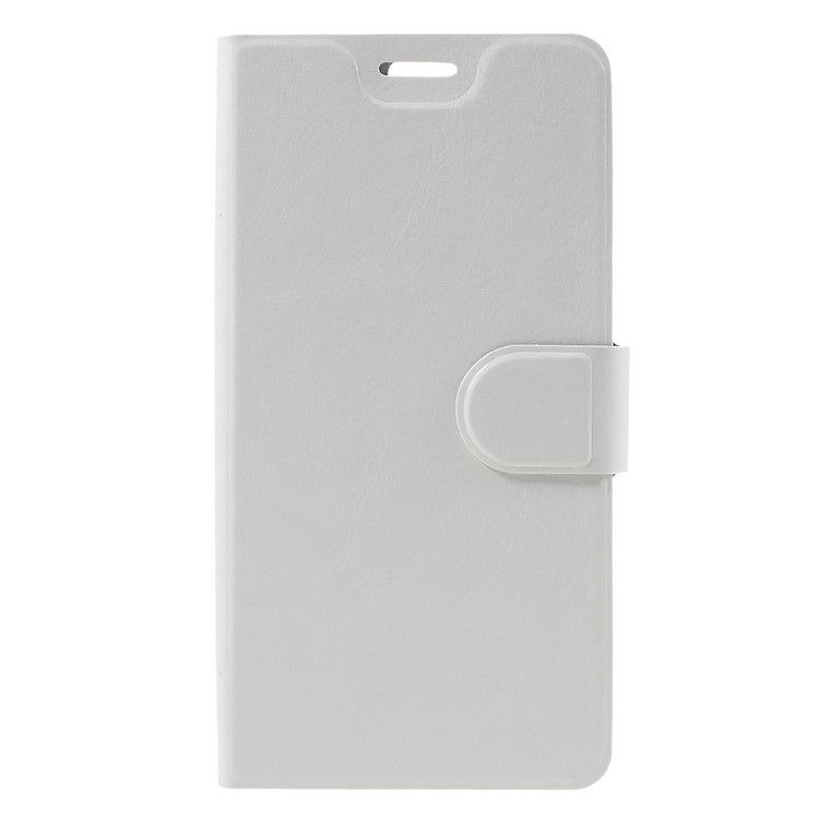 Crazy Horse Card Holder Stand Leather Cover for Huawei P9 - White-3