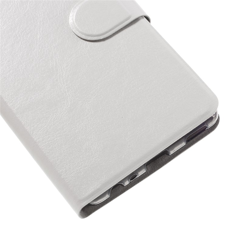 Crazy Horse Card Holder Stand Leather Cover for Huawei P9 - White-7