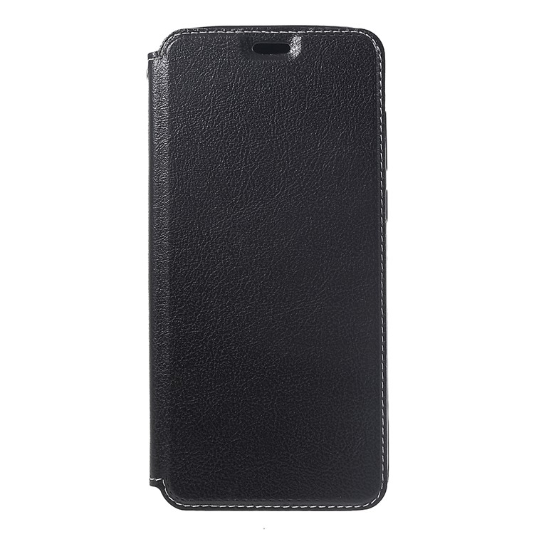 For Huawei Honor Play Card Holder Stand Auto-absorbed Leather Mobile Case - Black-1