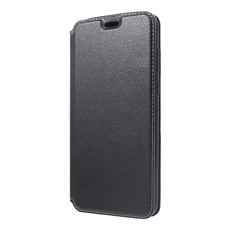 For Huawei Honor Play Card Holder Stand Auto-absorbed Leather Mobile Case - Black-2
