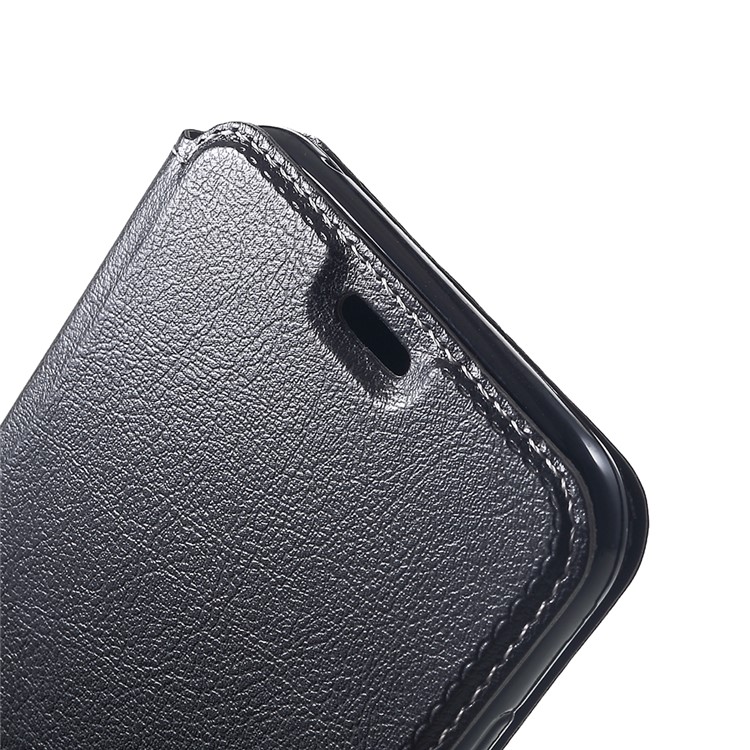 For Huawei Honor Play Card Holder Stand Auto-absorbed Leather Mobile Case - Black-6