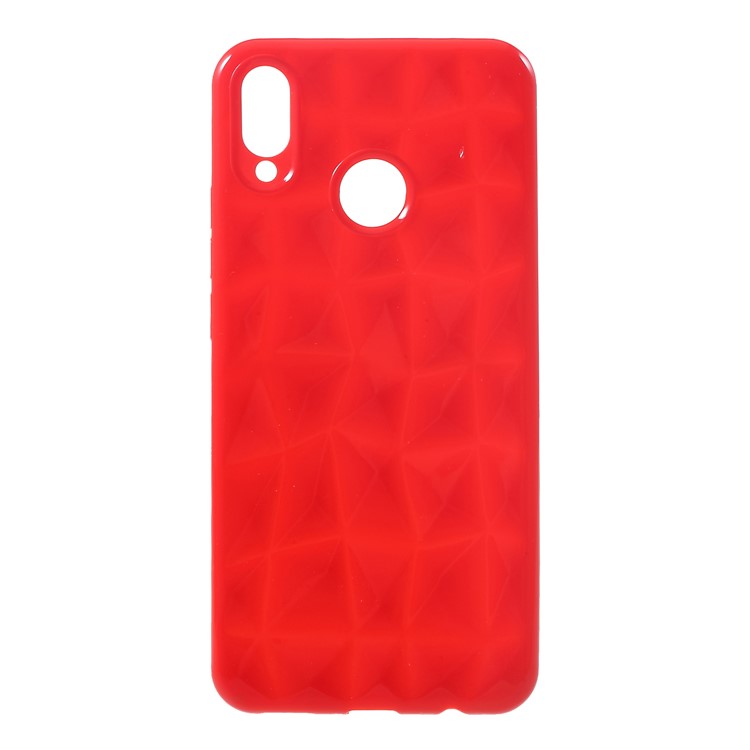 3D Diamond Texture TPU Cell Phone Case for Huawei nova 3i / P Smart Plus - Red-1