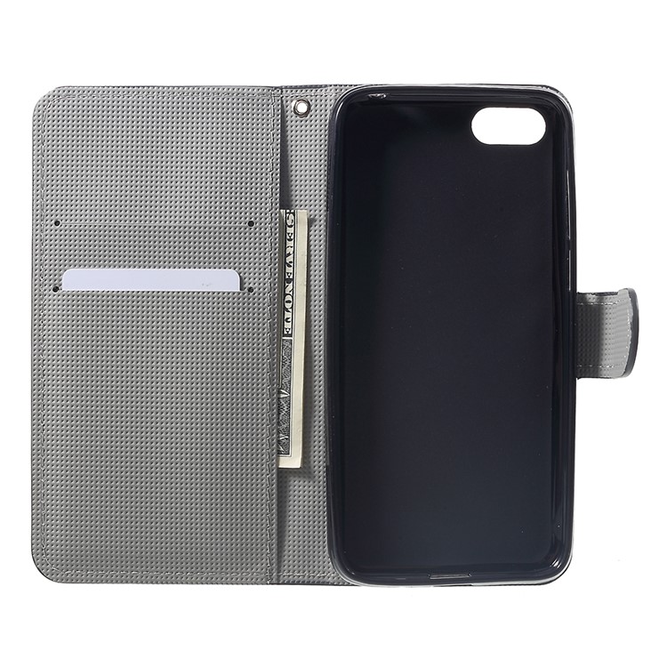 Pattern Printing PU Leather Magnetic Wallet Stand Case for Huawei Y5 (2018) / Y5 Prime (2018) / Honor 7s / Play 7 - A Sleeping Owl-5