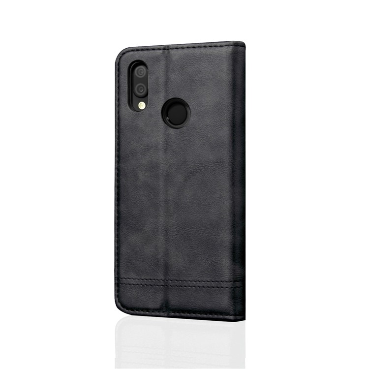 Retro Style Auto-absorbed Crazy Horse Leather Cover for Huawei P Smart+ /nova 3i - Black-3