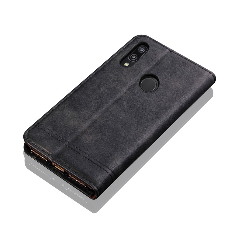 Retro Style Auto-absorbed Crazy Horse Leather Cover for Huawei P Smart+ /nova 3i - Black-8