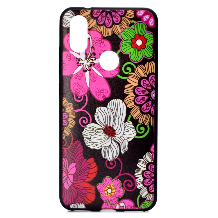 Pattern Printing Soft TPU Back Cover for Huawei nova 3i / P Smart+ - Beautiful Flowers-2