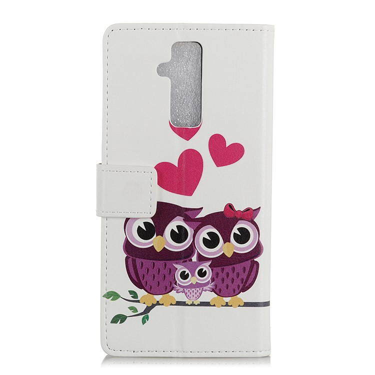 Pattern Printing Stand Leather Wallet Mobile Case for Huawei Mate 20 Lite / Maimang 7 - Sweet Owl Family-3
