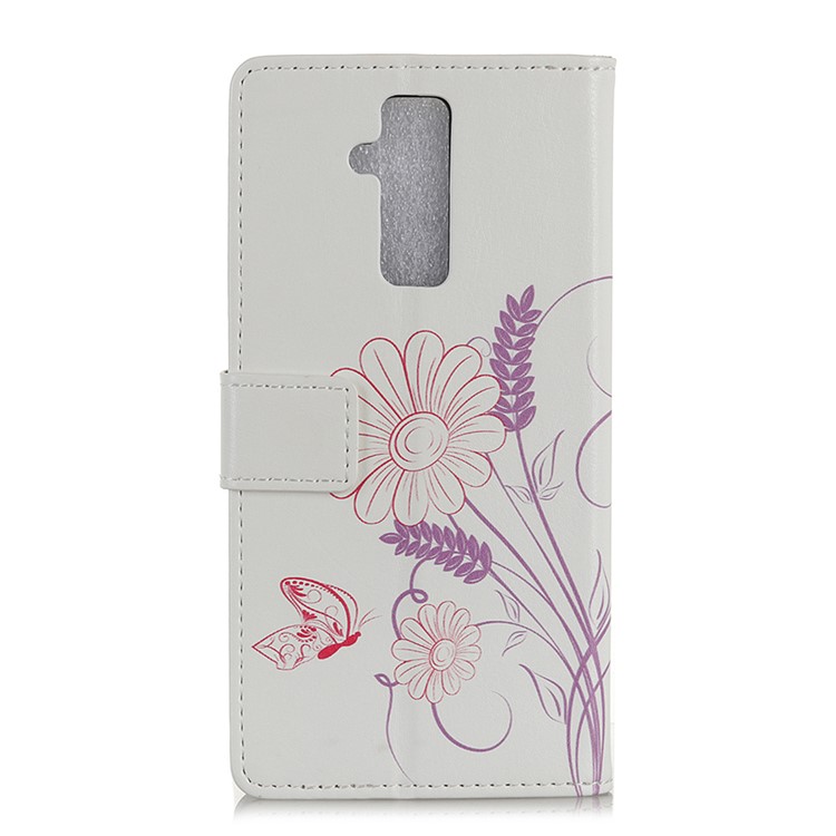 Pattern Printing Stand Leather Wallet Mobile Shell for Huawei Mate 20 Lite / Maimang 7 - Butterfly and Flower-2