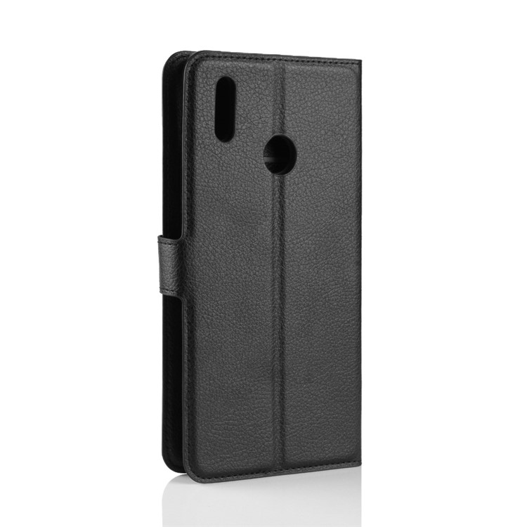 Litchi Skin Leather Wallet Casing for Huawei Honor Note 10 - Black-6