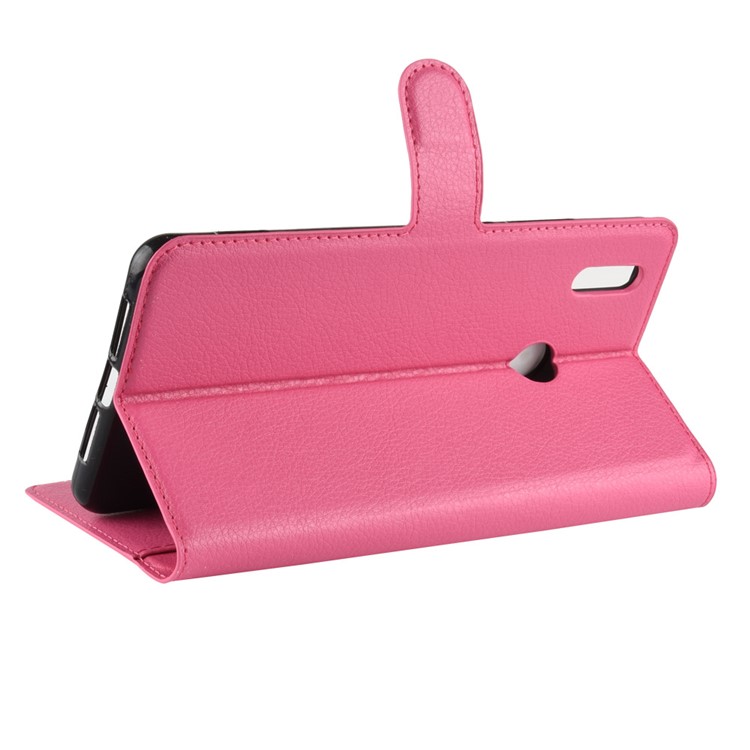 Litchi Skin Leather Wallet Shell for Huawei Honor Note 10 - Rose-5