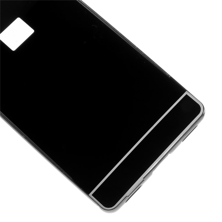 Metal Frame Mirror-like PC Back Cover for Huawei Ascend P8 - Black-5