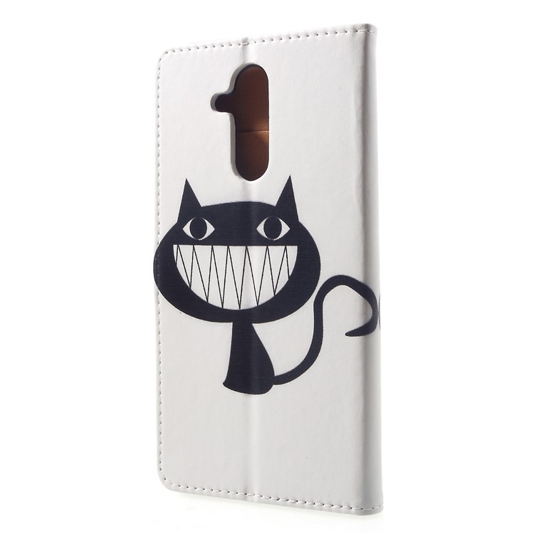 Pattern Printing Leather Wallet Stand Case for Huawei Mate 20 Lite - Black Cat-2