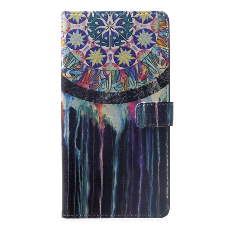 Pattern Printing Leather Wallet Stand Mobile Phone Case for Huawei Mate 20 Lite - Dream Catcher-1