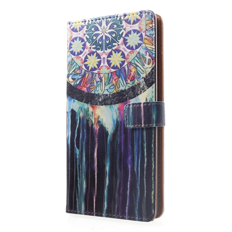 Pattern Printing Leather Wallet Stand Mobile Phone Case for Huawei Mate 20 Lite - Dream Catcher-3