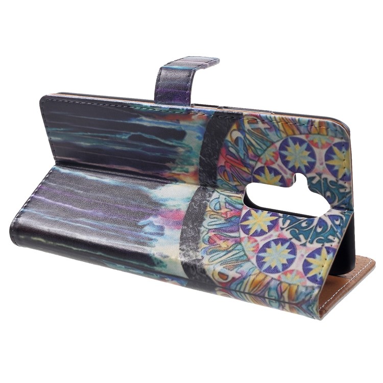 Pattern Printing Leather Wallet Stand Mobile Phone Case for Huawei Mate 20 Lite - Dream Catcher-4