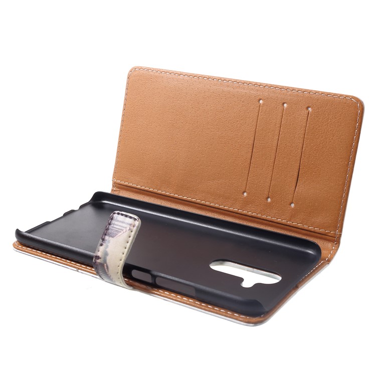 Pattern Printing Leather Wallet Stand Protective Shell for Huawei Mate 20 Lite - Dock at Sunset-5