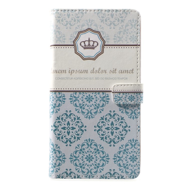 Pattern Printing Leather Wallet Stand Protective Casing with Magnet for Huawei Mate 20 Lite - Damask Flower-1