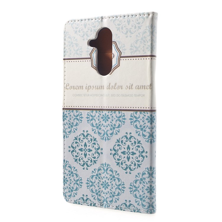 Pattern Printing Leather Wallet Stand Protective Casing with Magnet for Huawei Mate 20 Lite - Damask Flower-2