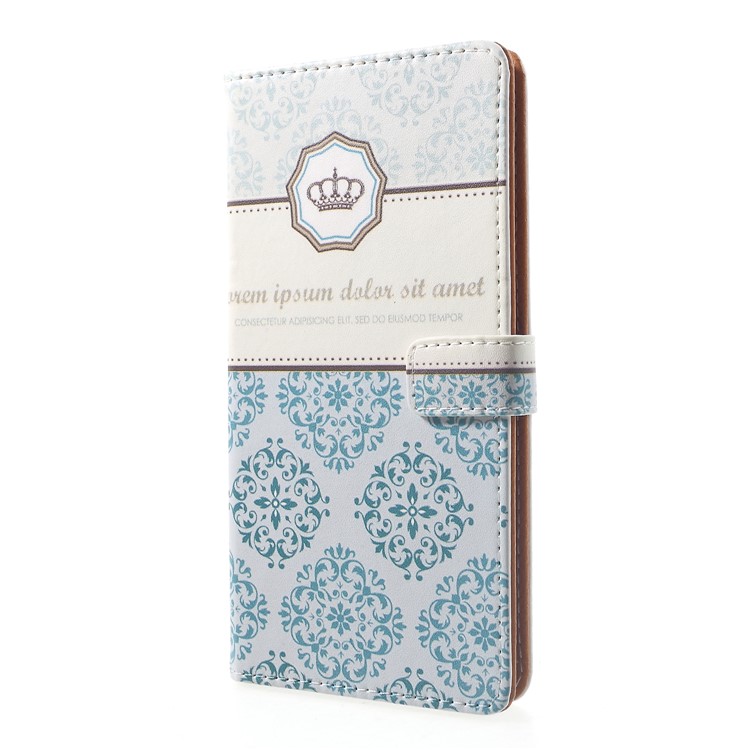 Pattern Printing Leather Wallet Stand Protective Casing with Magnet for Huawei Mate 20 Lite - Damask Flower-3