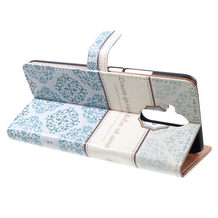 Pattern Printing Leather Wallet Stand Protective Casing with Magnet for Huawei Mate 20 Lite - Damask Flower-4