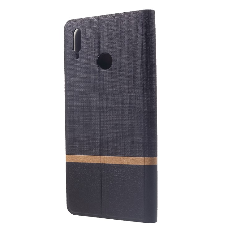 Cross Texture PU Leather Card Holder Protection Phone Case for Huawei Honor 8X - Black-2