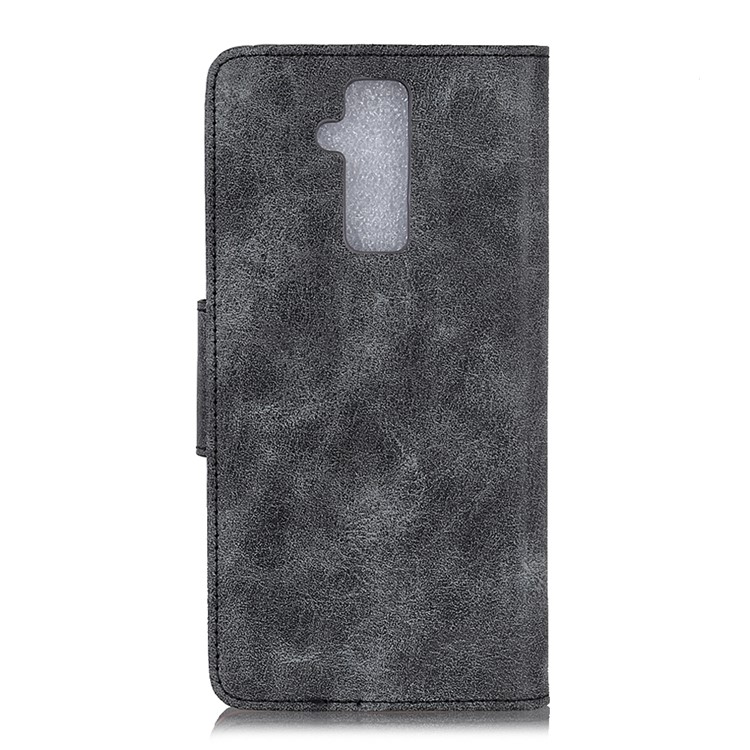 Vintage Style Split Leather Wallet Case for Huawei Mate 20 Lite - Grey-9