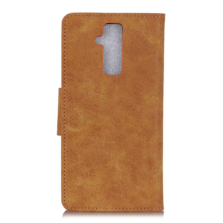 Vintage Style Split Leather Cover Wallet Stand Phone Case for Huawei Mate 20 Lite - Brown-7