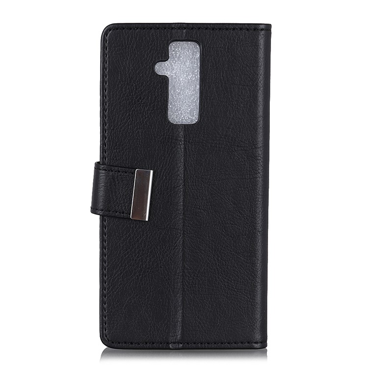 Crazy Horse Texture Wallet Stand PU Leather Flip Case for Huawei Mate 20 Lite - Black-5