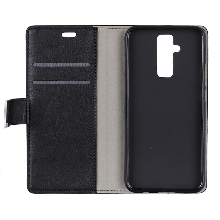 Crazy Horse Texture Wallet Stand PU Leather Flip Case for Huawei Mate 20 Lite - Black-6