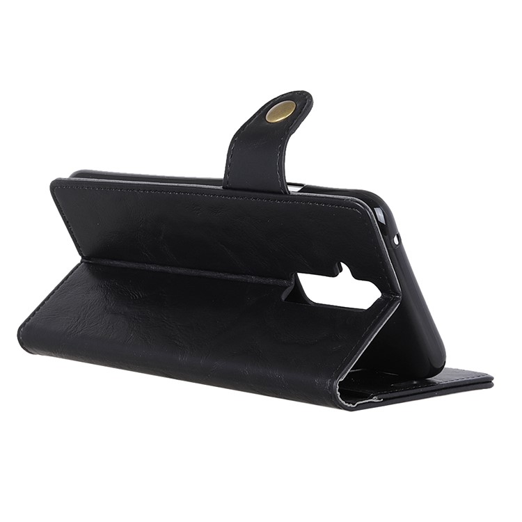 For Huawei Mate 20 Lite S Shape Crazy Horse Texture Leather Wallet Case with Stand - Black-10