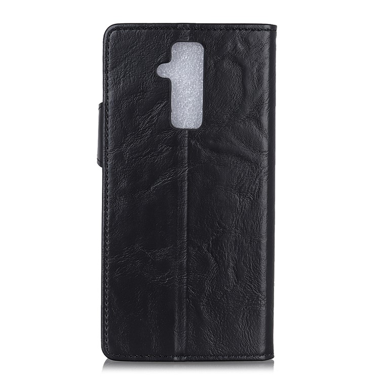 For Huawei Mate 20 Lite S Shape Crazy Horse Texture Leather Wallet Case with Stand - Black-8